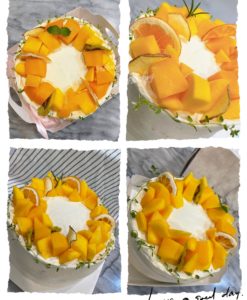 芒果香緹鮮奶油蛋糕（六吋三層）（僅供自取）